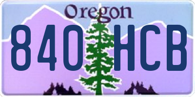 OR license plate 840HCB