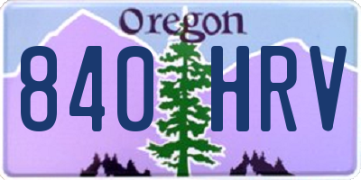 OR license plate 840HRV