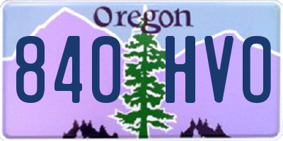 OR license plate 840HVO