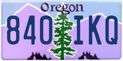 OR license plate 840IKQ
