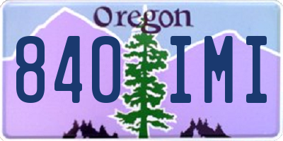OR license plate 840IMI