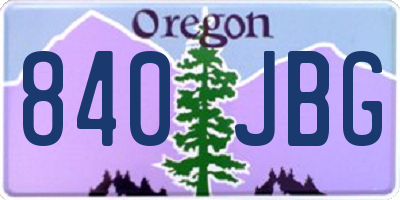 OR license plate 840JBG