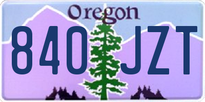 OR license plate 840JZT