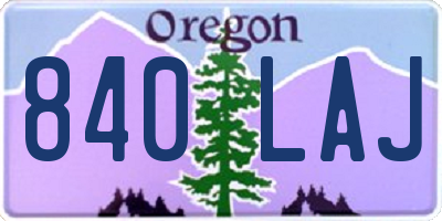 OR license plate 840LAJ