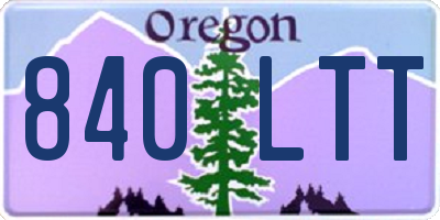 OR license plate 840LTT