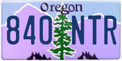 OR license plate 840NTR