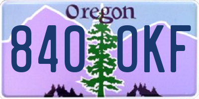 OR license plate 840OKF