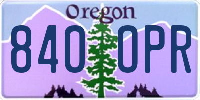 OR license plate 840OPR