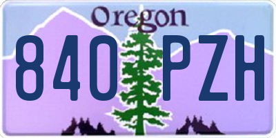 OR license plate 840PZH
