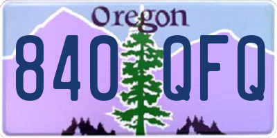 OR license plate 840QFQ