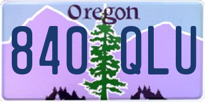 OR license plate 840QLU