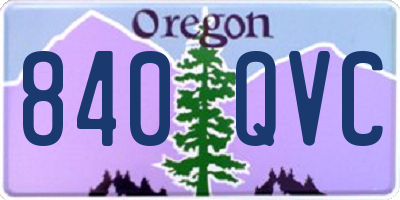 OR license plate 840QVC