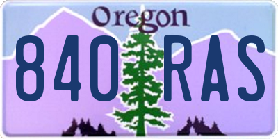 OR license plate 840RAS