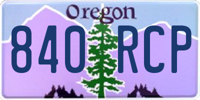 OR license plate 840RCP
