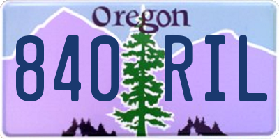 OR license plate 840RIL