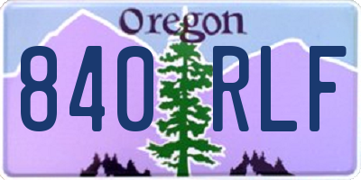 OR license plate 840RLF