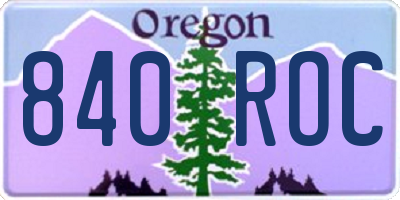 OR license plate 840ROC