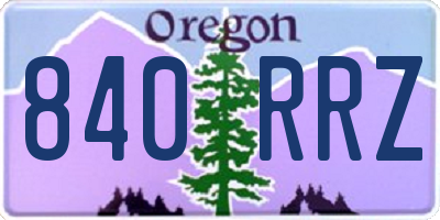 OR license plate 840RRZ