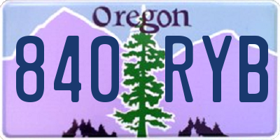 OR license plate 840RYB