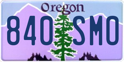 OR license plate 840SMO