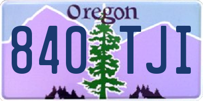 OR license plate 840TJI