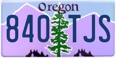 OR license plate 840TJS