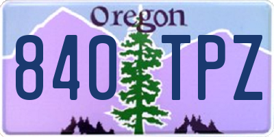 OR license plate 840TPZ