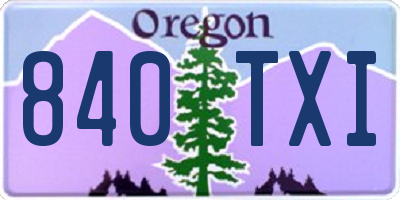 OR license plate 840TXI