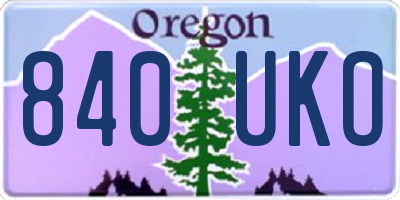 OR license plate 840UKO