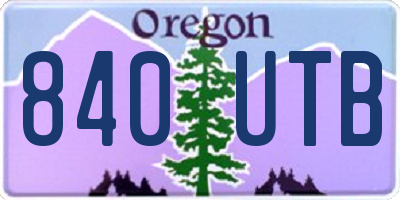 OR license plate 840UTB