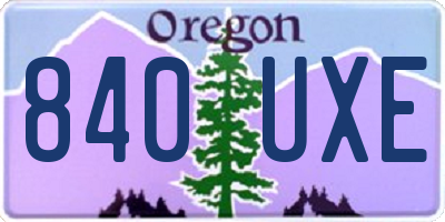 OR license plate 840UXE