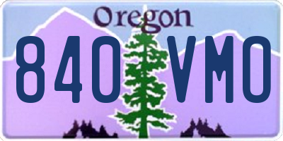 OR license plate 840VMO