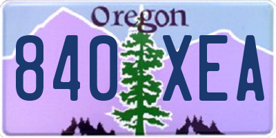 OR license plate 840XEA