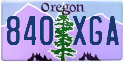 OR license plate 840XGA
