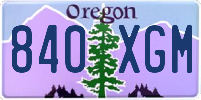 OR license plate 840XGM