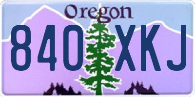 OR license plate 840XKJ