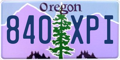 OR license plate 840XPI