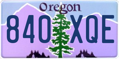 OR license plate 840XQE