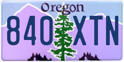 OR license plate 840XTN