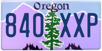 OR license plate 840XXP