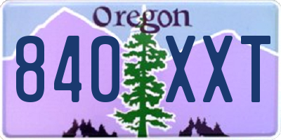 OR license plate 840XXT