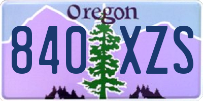 OR license plate 840XZS