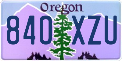 OR license plate 840XZU