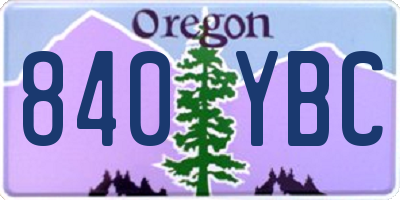 OR license plate 840YBC