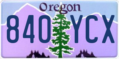 OR license plate 840YCX