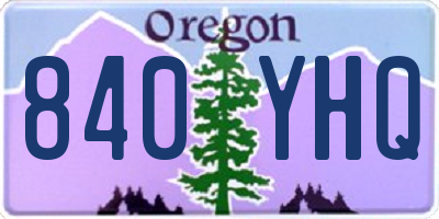 OR license plate 840YHQ