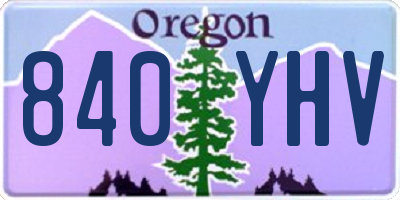 OR license plate 840YHV
