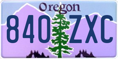 OR license plate 840ZXC