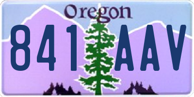 OR license plate 841AAV