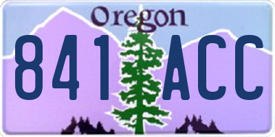 OR license plate 841ACC